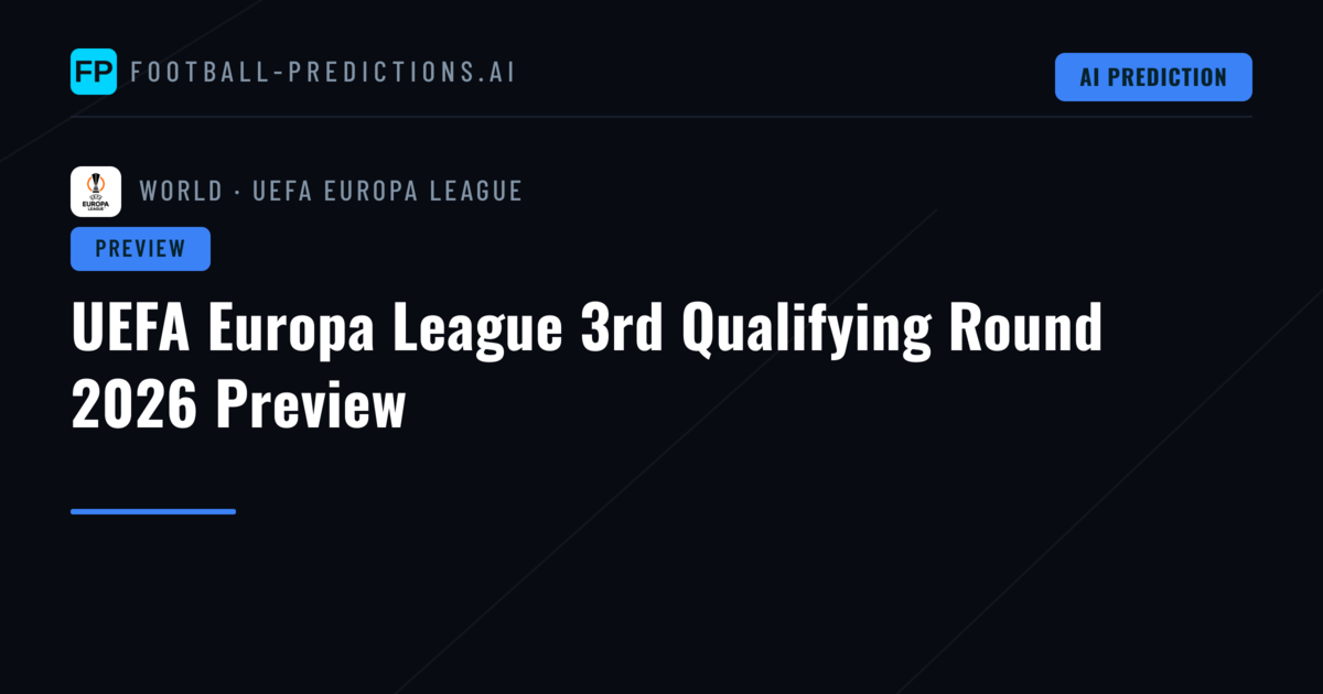 UEFA Europa League 3rd Qualifying Round 2026 Preview