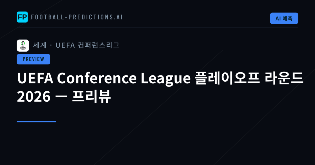 UEFA Conference League 플레이오프 라운드 2026 — 프리뷰
