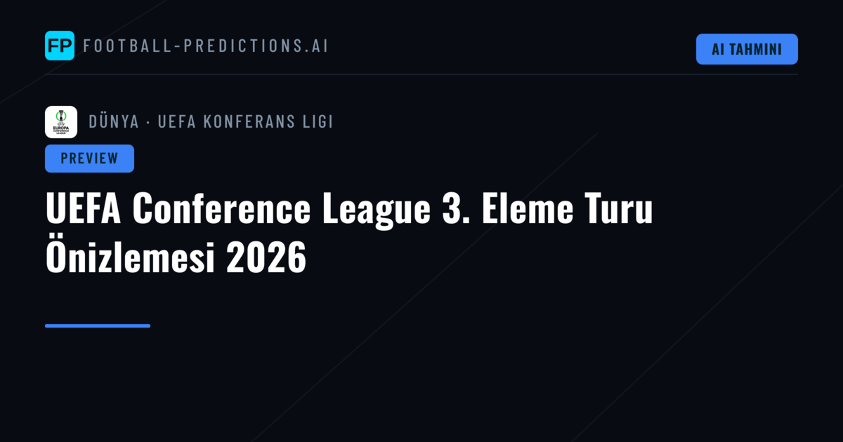 UEFA Conference League 3. Eleme Turu Önizlemesi 2026