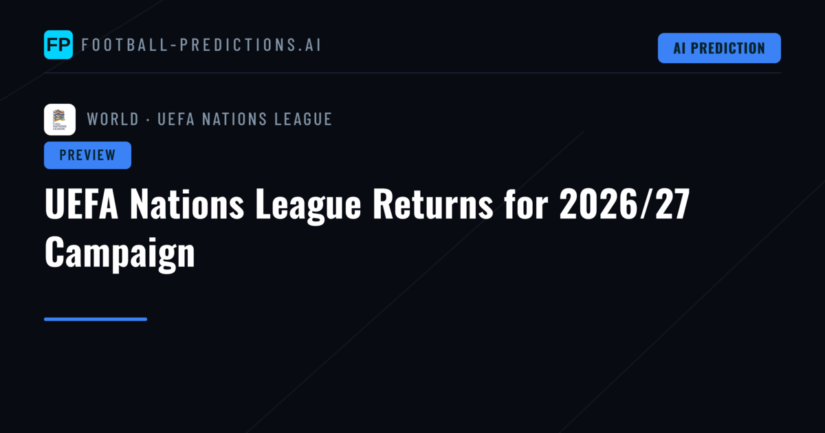 UEFA Nations League Returns for 2026/27 Campaign