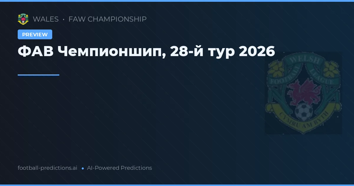 ФАВ Чемпионшип, 28-й тур 2026