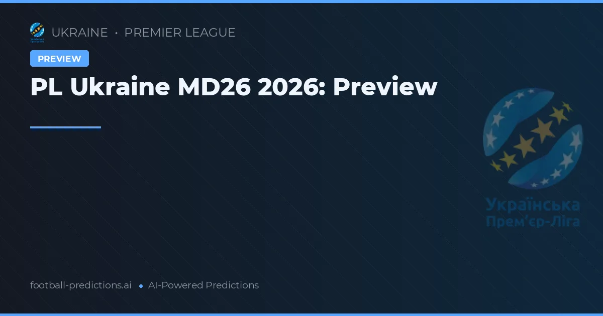 PL Ukraine MD26 2026: Preview