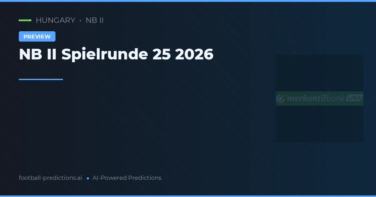 NB II Spielrunde 25 2026