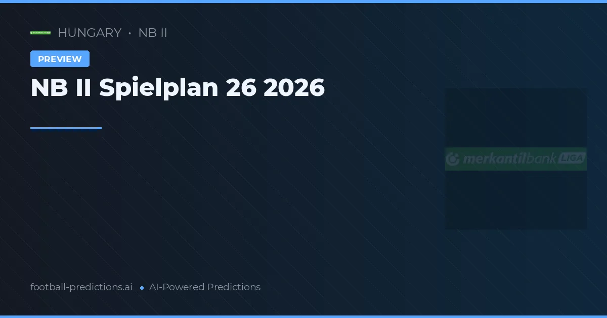 NB II Spielplan 26 2026