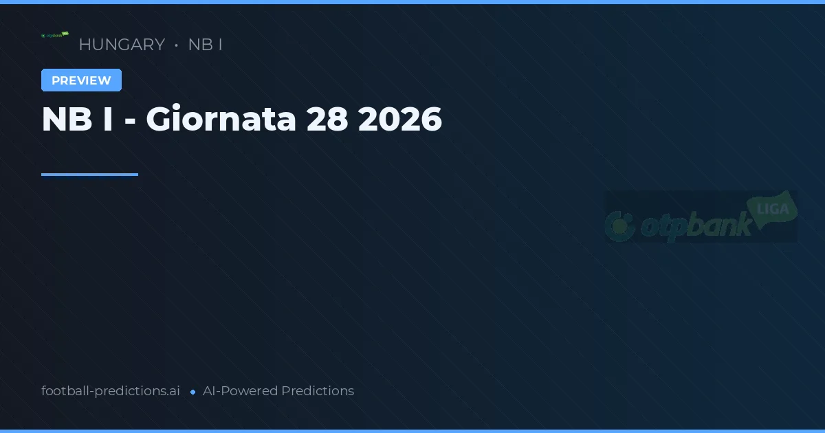 NB I - Giornata 28 2026