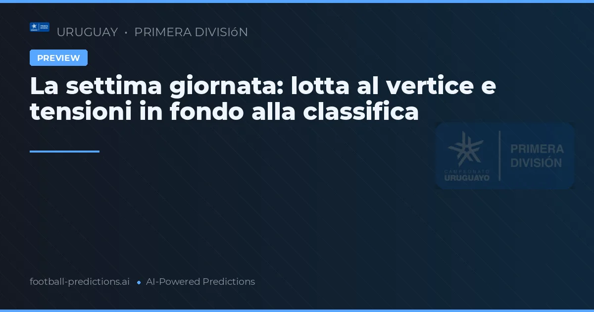 La settima giornata: lotta al vertice e tensioni in fondo alla classifica