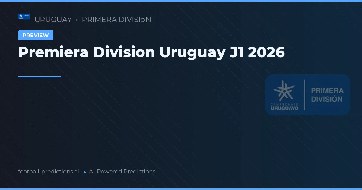 Premiera Division Uruguay J1 2026