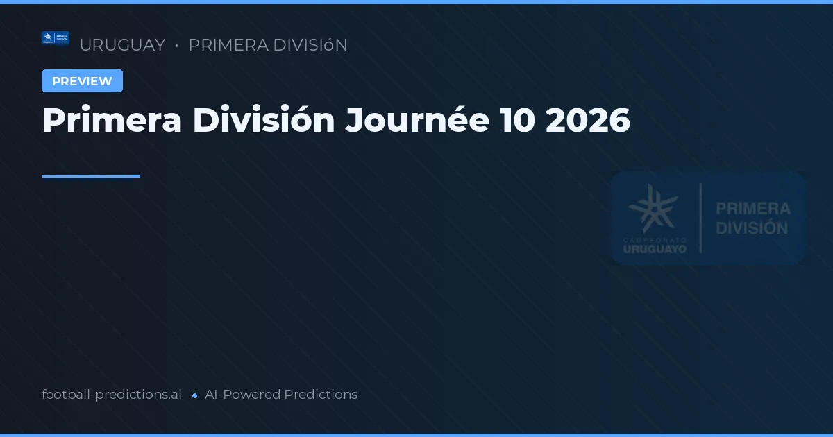 Primera División Journée 10 2026