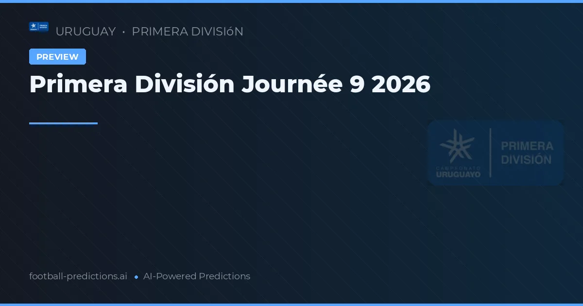 Primera División Journée 9 2026