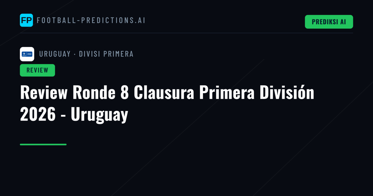 Review Ronde 8 Clausura Primera División 2026 - Uruguay