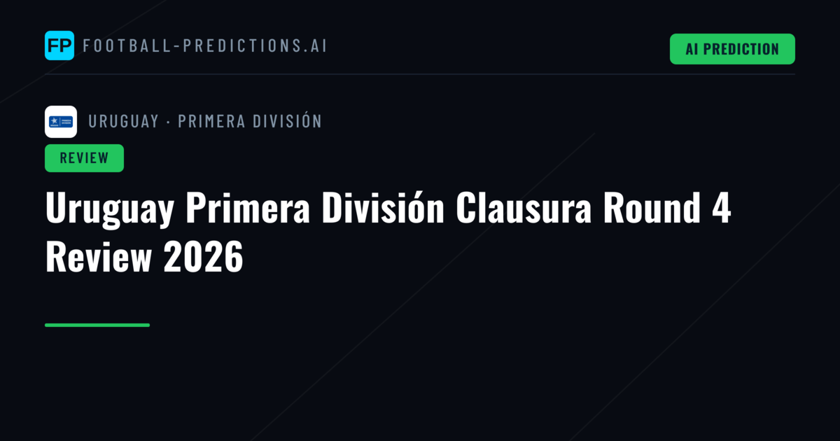 Uruguay Primera División Clausura Round 4 Review 2026