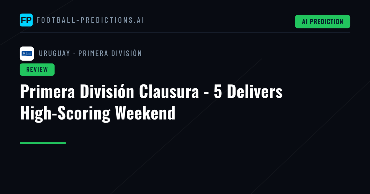 Primera División Clausura - 5 Delivers High-Scoring Weekend