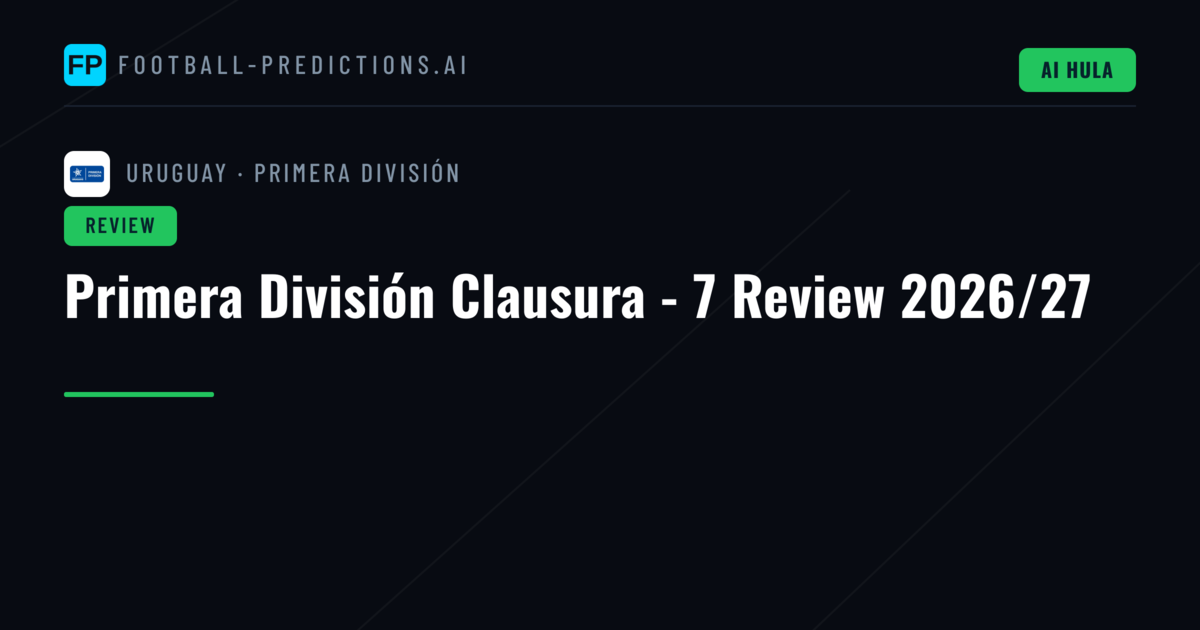 Primera División Clausura - 7 Review 2026/27