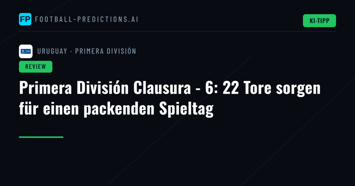 Primera División Clausura - 6: 22 Tore sorgen für einen packenden Spieltag