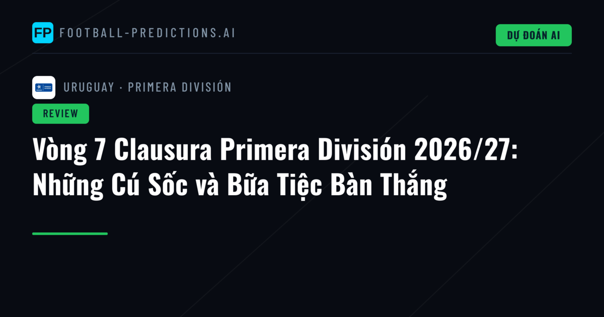 Vòng 7 Clausura Primera División 2026/27: Những Cú Sốc và Bữa Tiệc Bàn Thắng