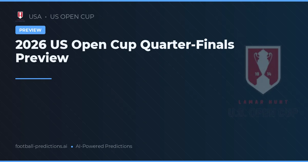 2026 US Open Cup Quarter-Finals Preview