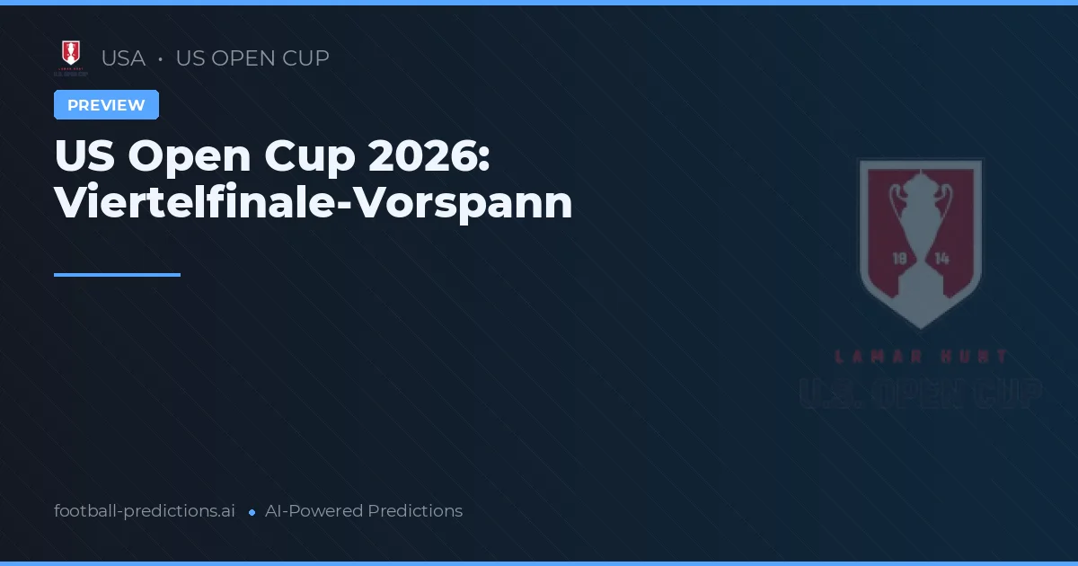 US Open Cup 2026: Viertelfinale-Vorspann