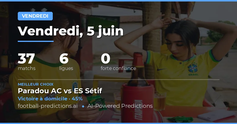 Analyse des Matchs du Vendredi 5 Juin 2026