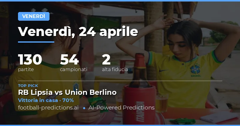 Venerdì 24 aprile 2026: focus su dati chiave e probabilità