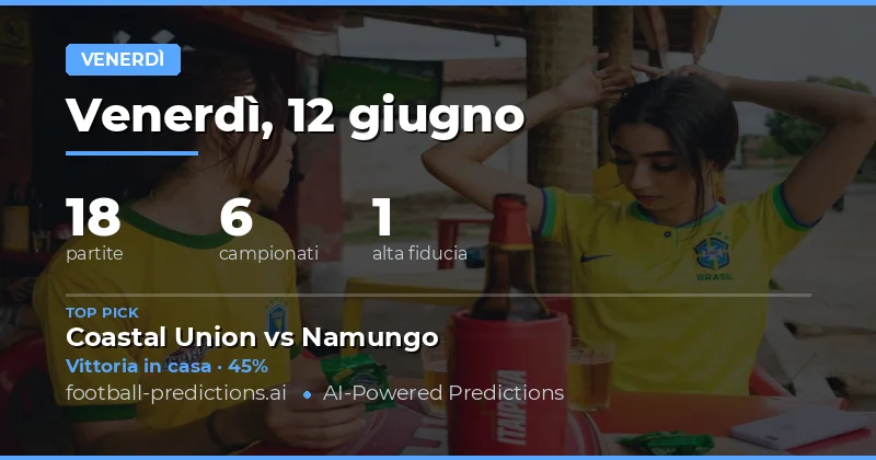 Friday 12 June 2026: Le Migliori Opportunità delle Partite del Venerdì