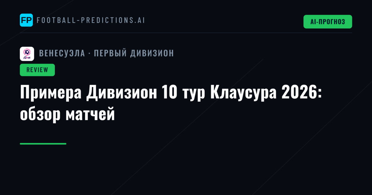 Примера Дивизион 10 тур Клаусура 2026: обзор матчей