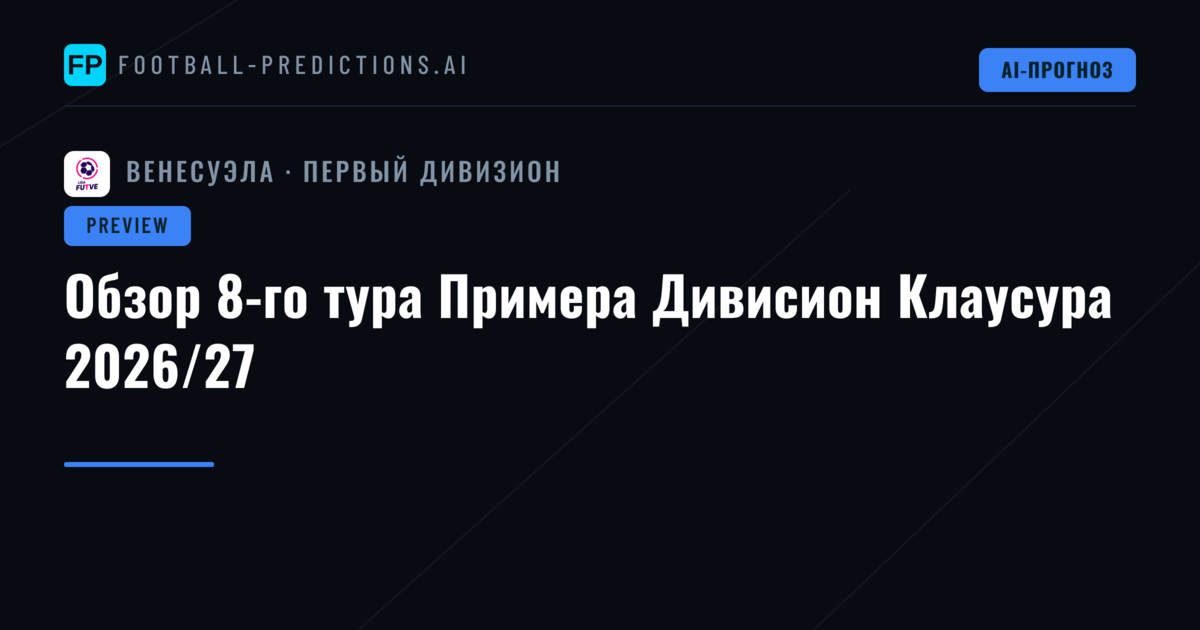 Обзор 8-го тура Примера Дивисион Клаусура 2026/27