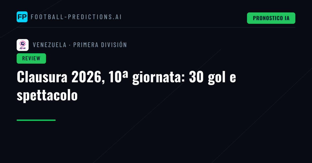 Clausura 2026, 10ª giornata: 30 gol e spettacolo