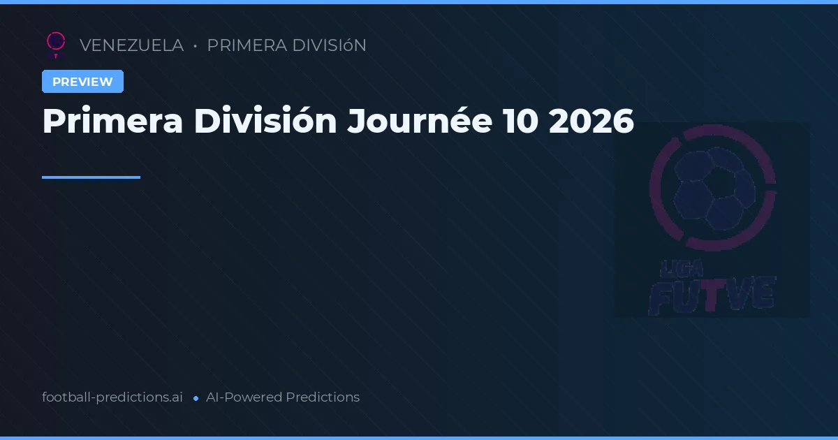 Primera División Journée 10 2026