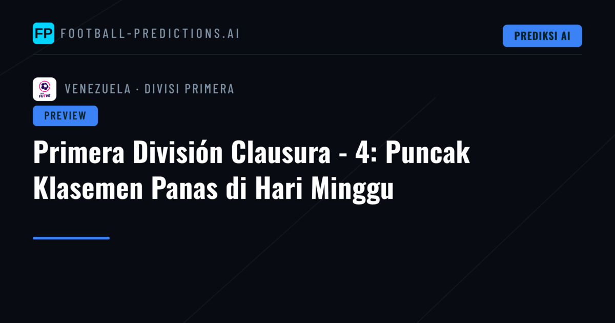 Primera División Clausura - 4: Puncak Klasemen Panas di Hari Minggu