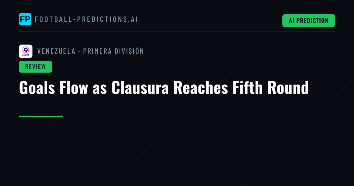 Goals Flow as Clausura Reaches Fifth Round