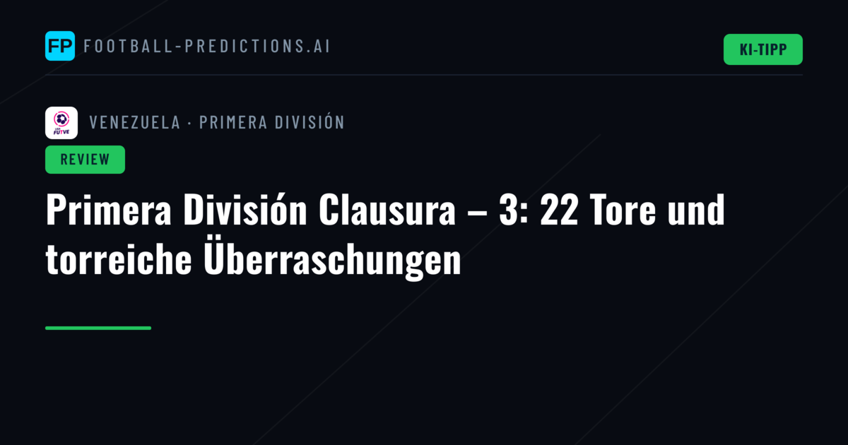 Primera División Clausura – 3: 22 Tore und torreiche Überraschungen