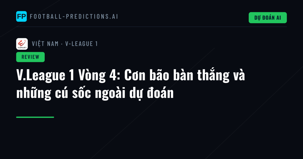 V.League 1 Vòng 4: Cơn bão bàn thắng và những cú sốc ngoài dự đoán