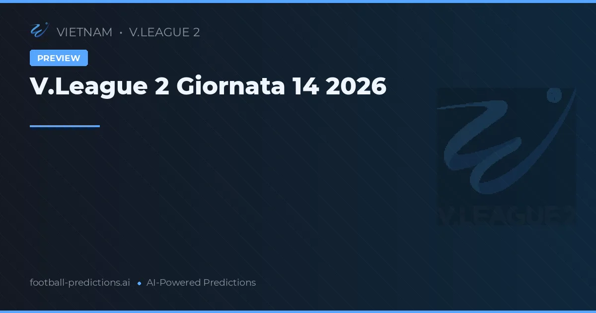 V.League 2 Giornata 14 2026