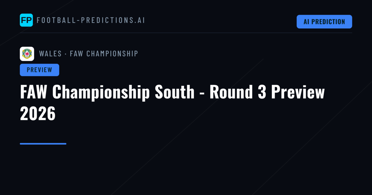 FAW Championship South - Round 3 Preview 2026