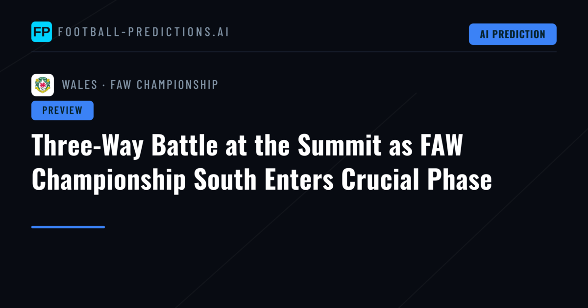 Three-Way Battle at the Summit as FAW Championship South Enters Crucial Phase
