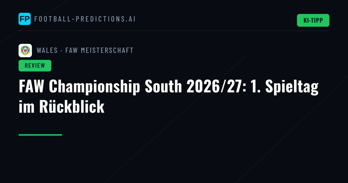 FAW Championship South 2026/27: 1. Spieltag im Rückblick