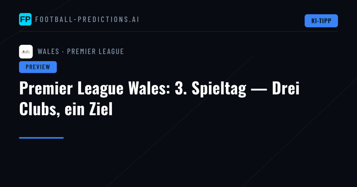 Premier League Wales: 3. Spieltag — Drei Clubs, ein Ziel