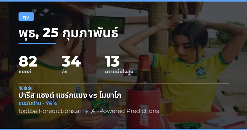 ทายผลบอล 25 ก.พ. 2026: เคล็ดลับและเดิมพันที่ดีที่สุด
