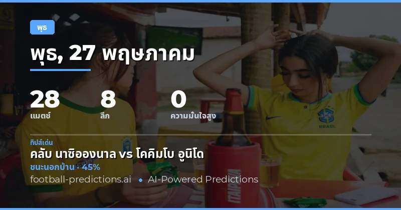 บทนำสู่การวิเคราะห์ฟุตบอลวันพุธ 27 พฤษภาคม 2026