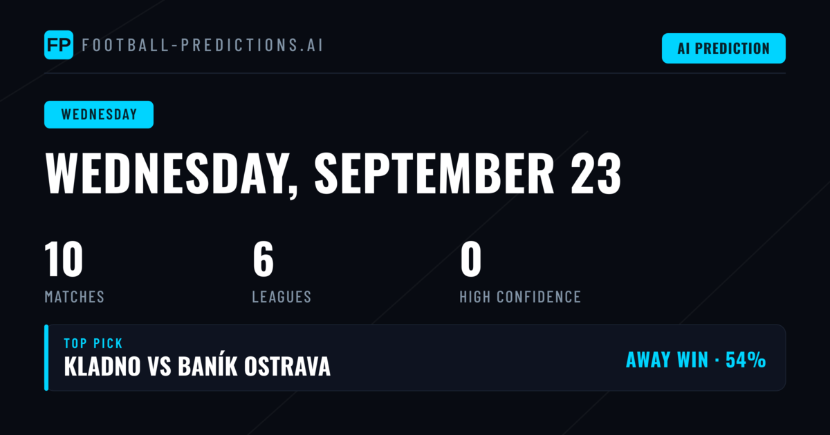 Midweek Football Returns on Wednesday, 23 Sep 2026