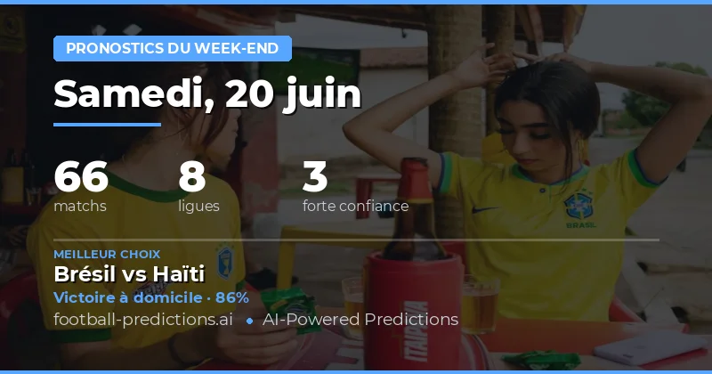 Week-end Football du 20 au 21 Juin 2026 : Un Plateforme d'Analyse Complet