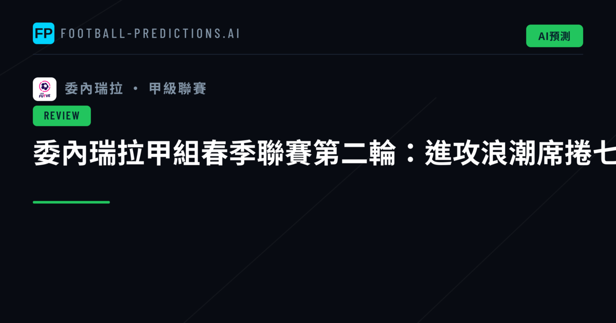 委內瑞拉甲組春季聯賽第二輪:進攻浪潮席捲七場大戰