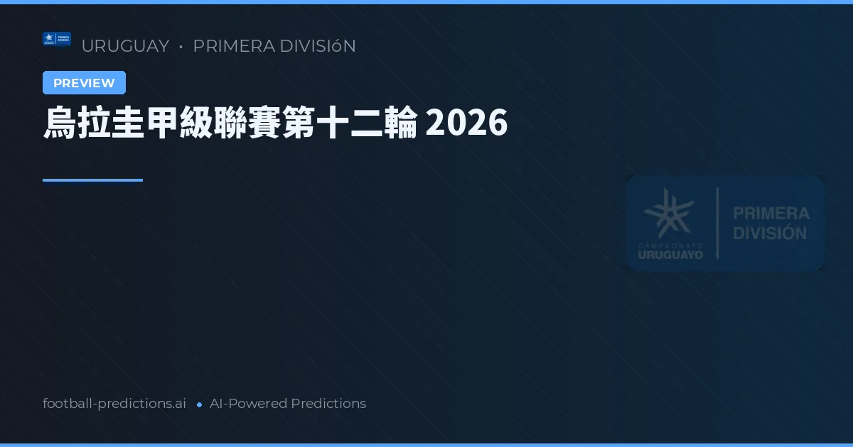 烏拉圭甲級聯賽第十二輪 2026