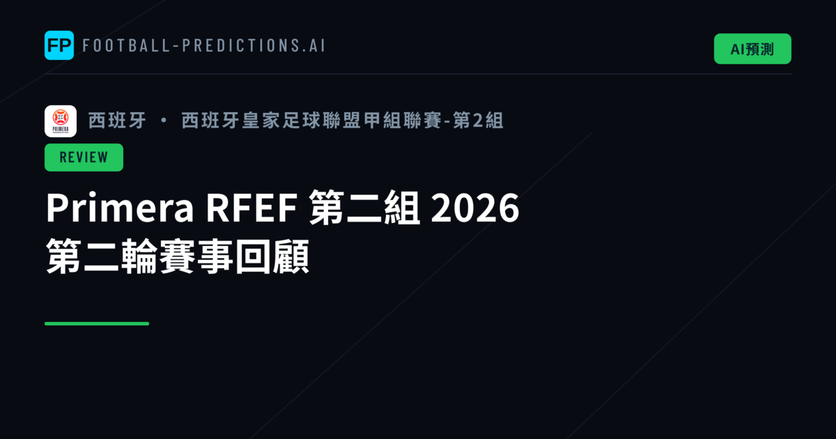 Primera RFEF 第二組 2026 第二輪賽事回顧