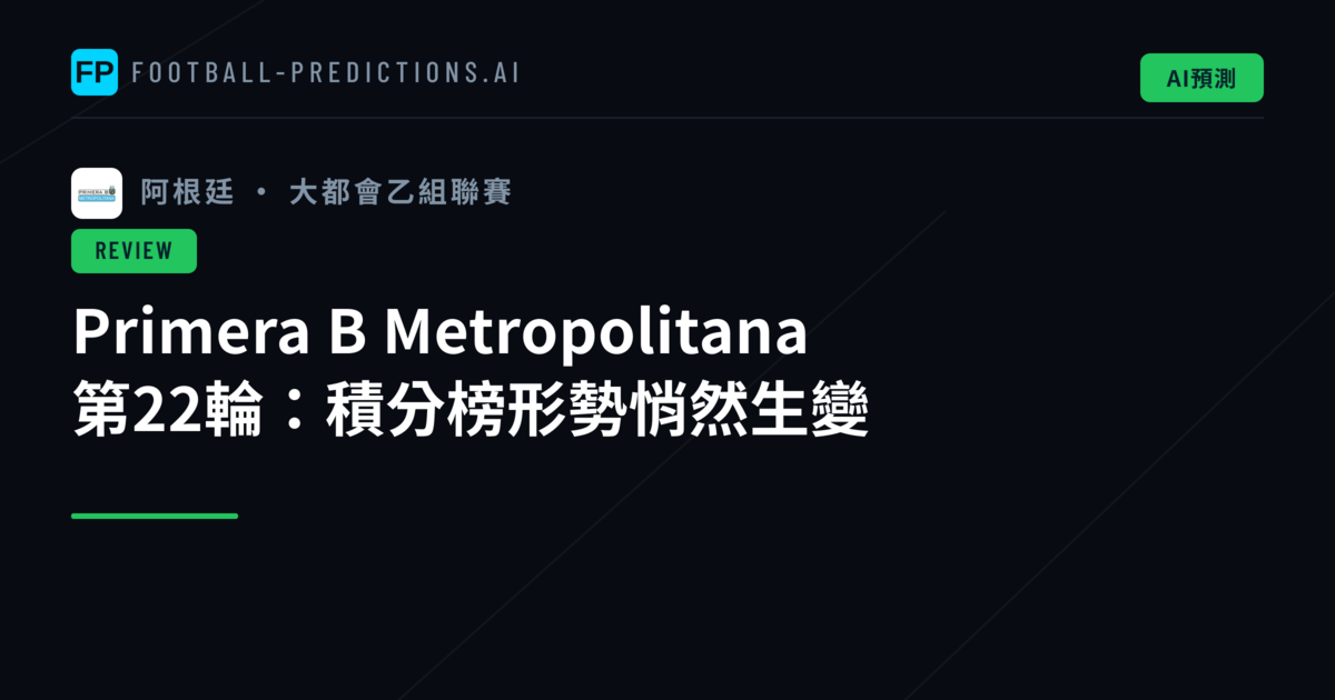Primera B Metropolitana 第22輪：積分榜形勢悄然生變