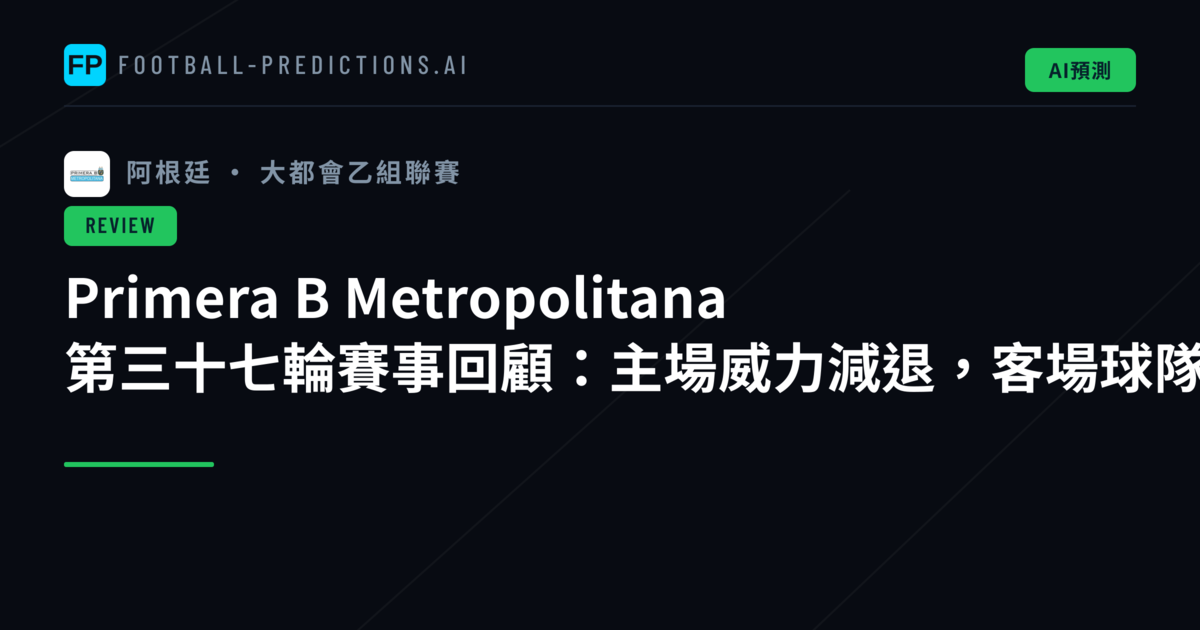 Primera B Metropolitana 第三十七輪賽事回顧：主場威力減退，客場球隊全面反撲