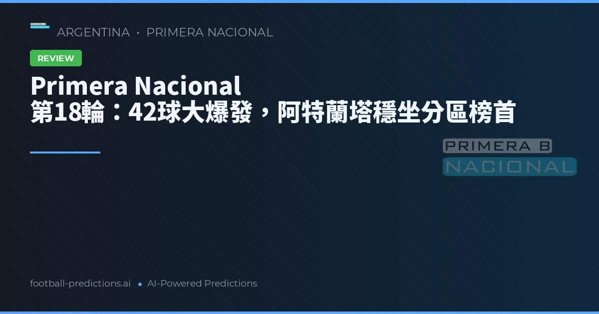 Primera Nacional 第18輪:42球大爆發,阿特蘭塔穩坐分區榜首