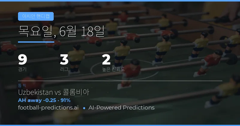 2026년 6월 18일 Top AH Picks