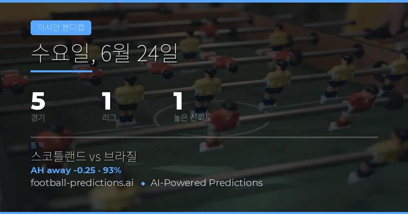 2026년 6월 24일 주요 AH 픽