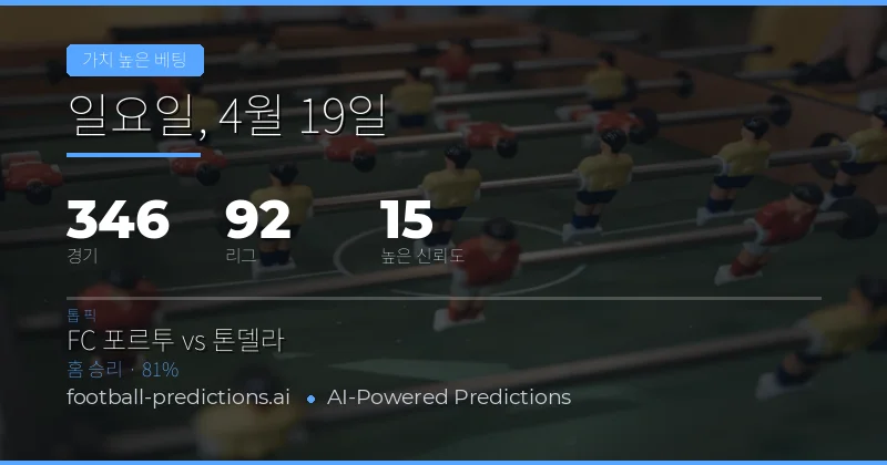 19 Apr 2026 베팅 전략 분석